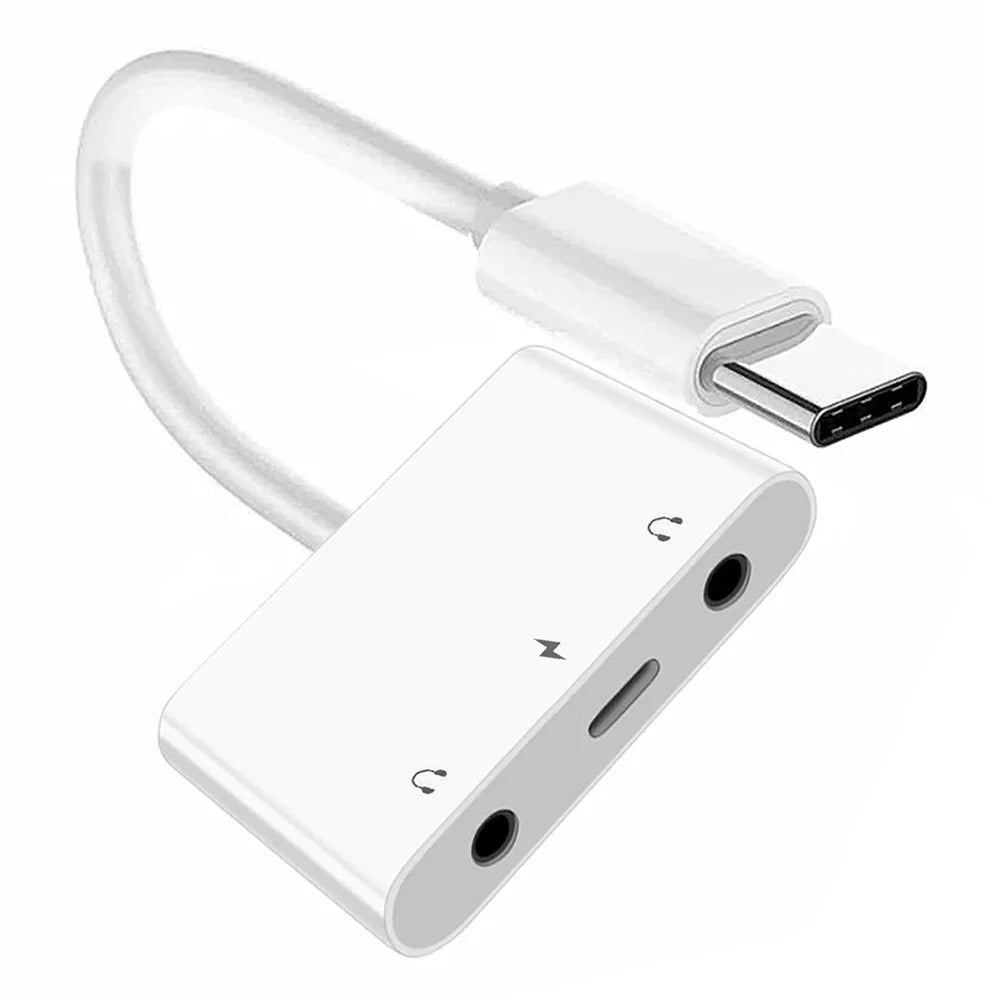 UC-155-TC005 Type C to Dual 3.5mm Audio AUX + MIC Sound Card with PD Power Charge Adapter for Laptop Tablet Phone - 2