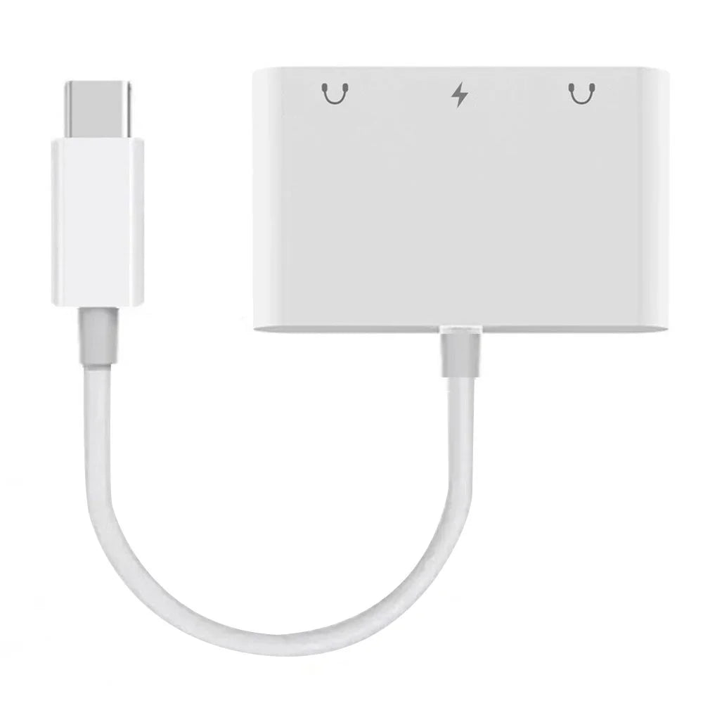 UC-155-TC005 Type C to Dual 3.5mm Audio AUX + MIC Sound Card with PD Power Charge Adapter for Laptop Tablet Phone - 4