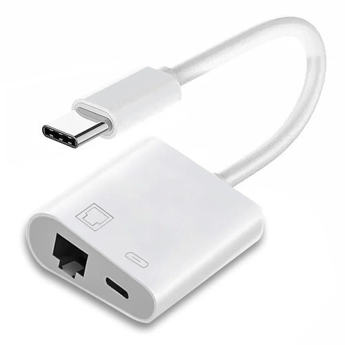 UC-155-TC006 Type C USB-C to 100Mbps Networking RJ45 with PD Power Charge Adapter for Laptop Tablet Phone - 1