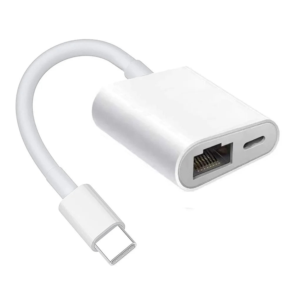UC-155-TC006 Type C USB-C to 100Mbps Networking RJ45 with PD Power Charge Adapter for Laptop Tablet Phone - 2