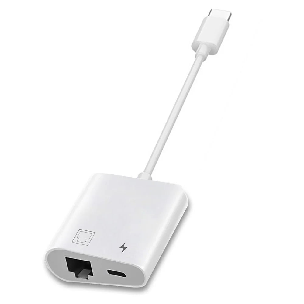 UC-155-TC006 Type C USB-C to 100Mbps Networking RJ45 with PD Power Charge Adapter for Laptop Tablet Phone - 3