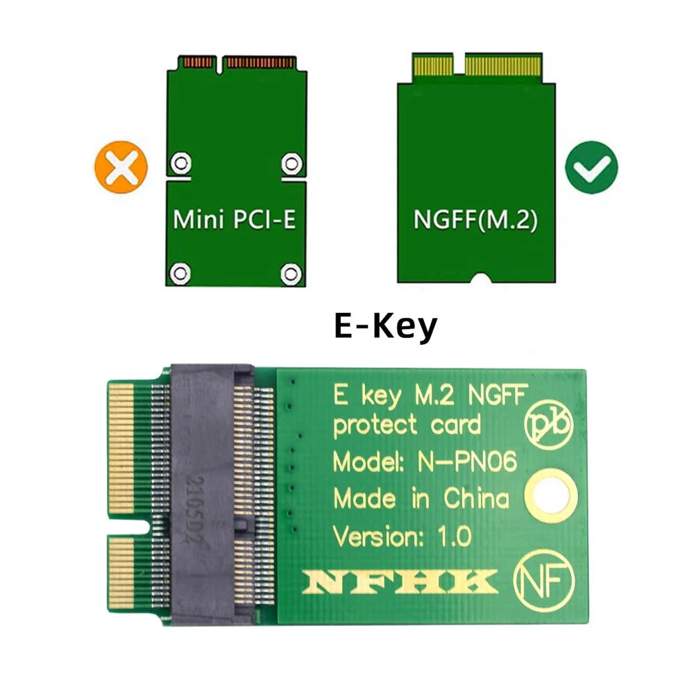 SA-068-EKEY NGFF E-Key A+E Key 22x30mm to 22x42mm Male to Female Extension Adapter for Wireless Card - 7