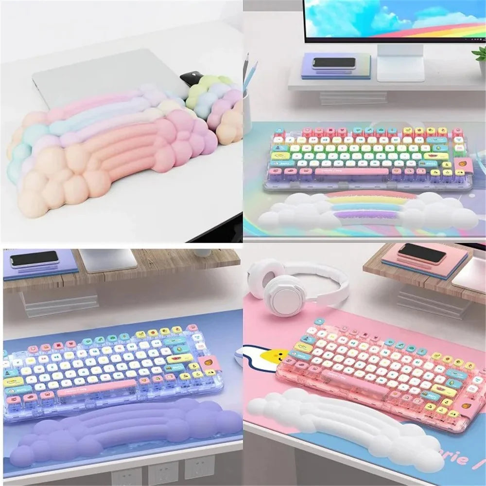 PIWIJOY PJ-01 Cloud Pad Keyboard Wrist Support PU Leather + Memory Foam Wrist Rest Mat - 2