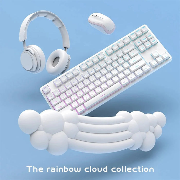 PIWIJOY PJ-01 Cloud Pad Anti-Skid Ergonomic Keyboard Wrist Support Memory Foam Wrist Rest Mat - Purple - 3