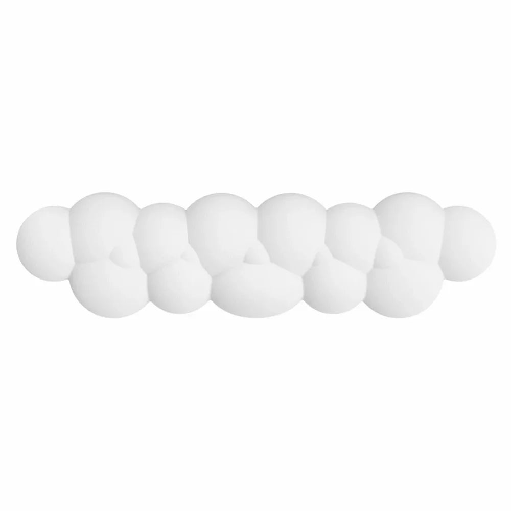 PIWIJOY Marshmallow Wrist Rest Cushion Pad with Memory Foam PU Leather Keyboard Wrist Support - White - 1