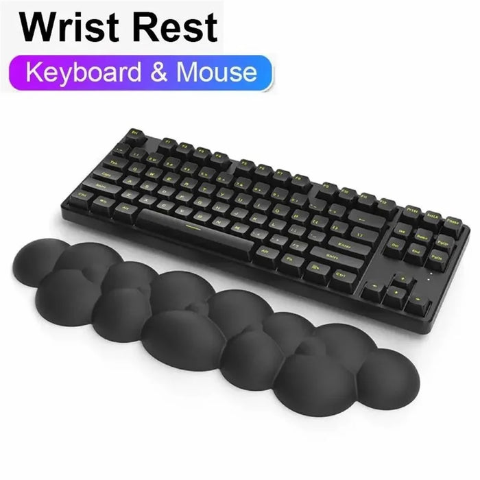 PIWIJOY Marshmallow Wrist Rest Cushion Pad with Memory Foam PU Leather Keyboard Wrist Support - White - 4