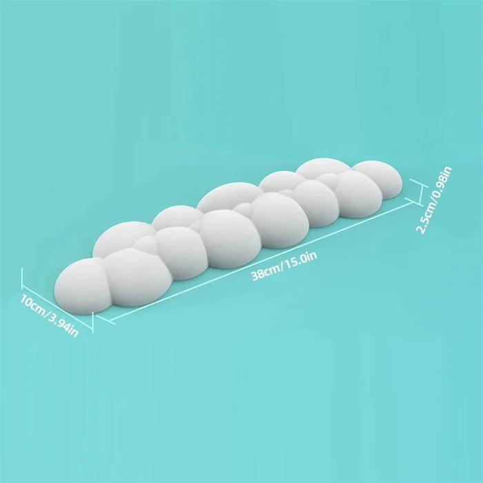 PIWIJOY Marshmallow Wrist Rest Cushion Pad with Memory Foam PU Leather Keyboard Wrist Support - White - 7