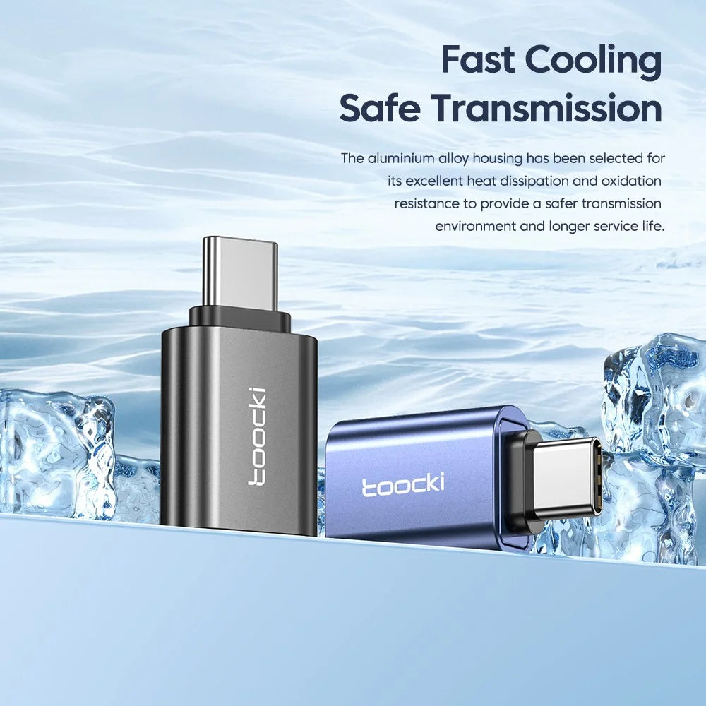 TOOCKI TQ-OTG01 5Gbps USB3.0 Female to Type-C Male Adapter Mini Converter - Black - 4
