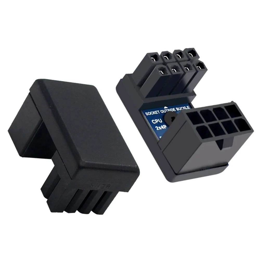 PW-053 2Pcs / Set ATX 8P EPS Male to Female 360 Degree Up+Down Angled Power Adapter for CPU 12V - 7