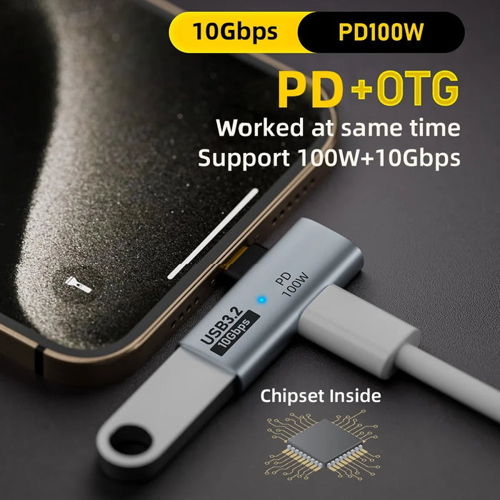 UC-035-PD 10Gbps Type-C to USB 3.0 Female OTG 100W PD Power Adapter for Laptop Tablet Phone - 2