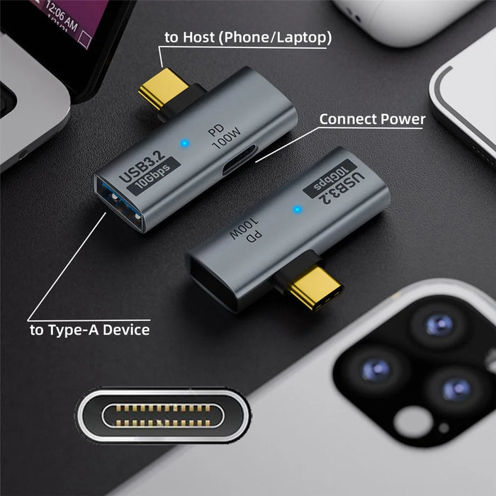 UC-035-PD 10Gbps Type-C to USB 3.0 Female OTG 100W PD Power Adapter for Laptop Tablet Phone - 7