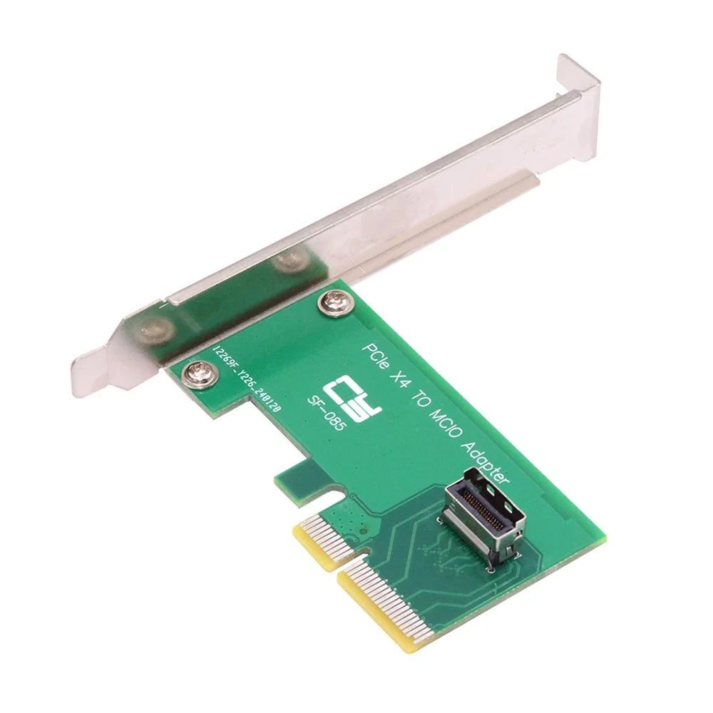 SF-085 PCI-Express 5.0 4.0 4X to MCIO Mini Cool Edge IO Female Host Adapter for PCIe Nvme U.2 SSD - 1