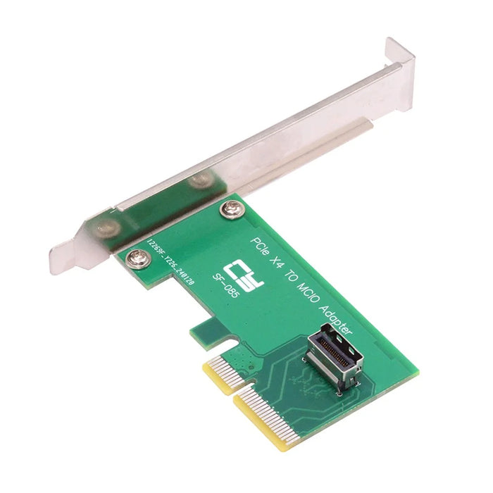 SF-085 PCI-Express 5.0 4.0 4X to MCIO Mini Cool Edge IO Female Host Adapter for PCIe Nvme U.2 SSD - 1