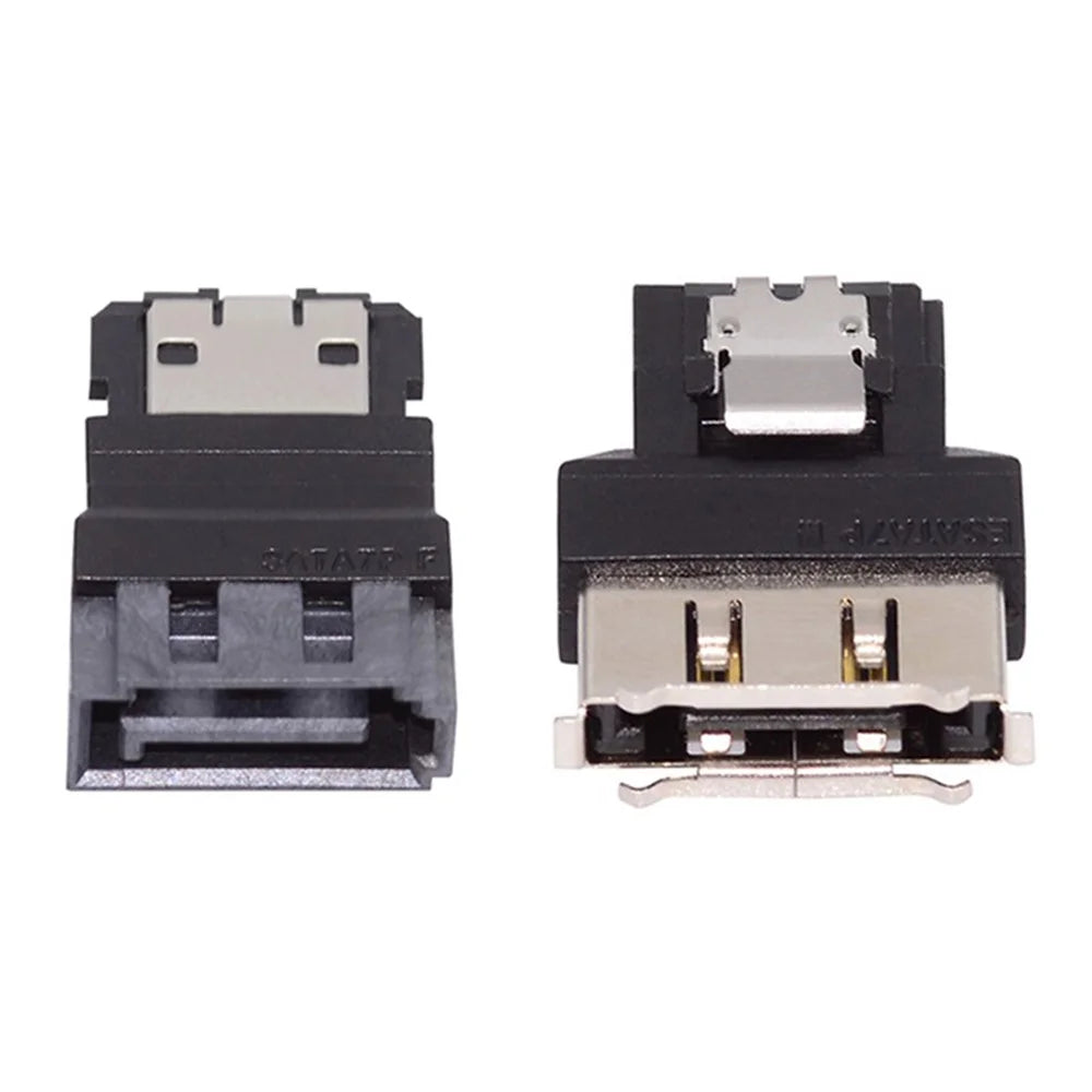 SA-082 2Pcs / Set SATA 7Pin Male to ESATA Female & External ESATA to SATA Adapter Extender for SSD Disk - 1