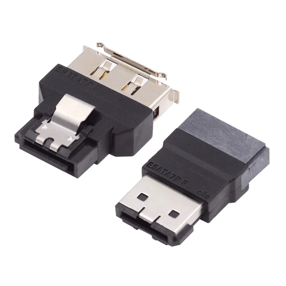SA-082 2Pcs / Set SATA 7Pin Male to ESATA Female & External ESATA to SATA Adapter Extender for SSD Disk - 7