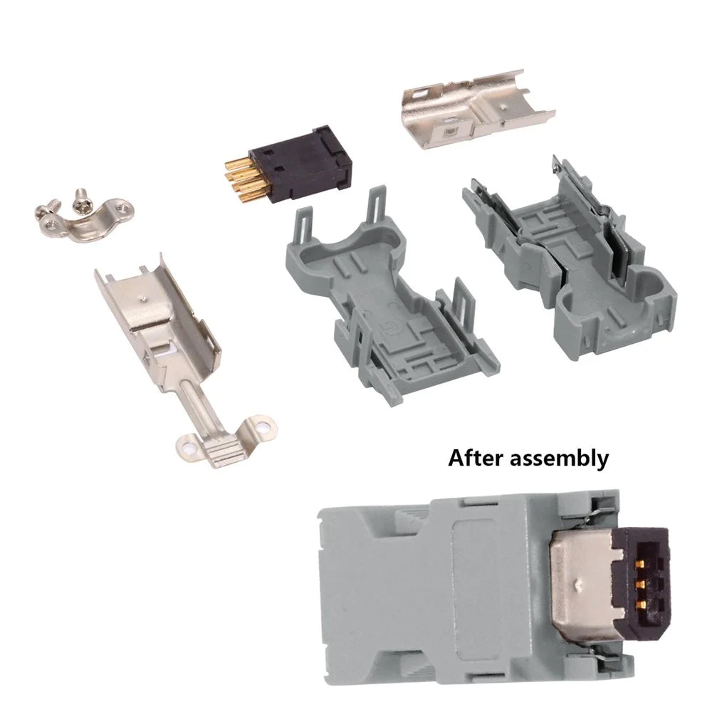 CN-010-MA SM-6P I / O Connector IEEE 1394 6Pin CN3 Plug 55100-0670 Male JZSP-CMP9-1-E Compatible with Yaskawa Panasonic Servo 54280-0609 - 3