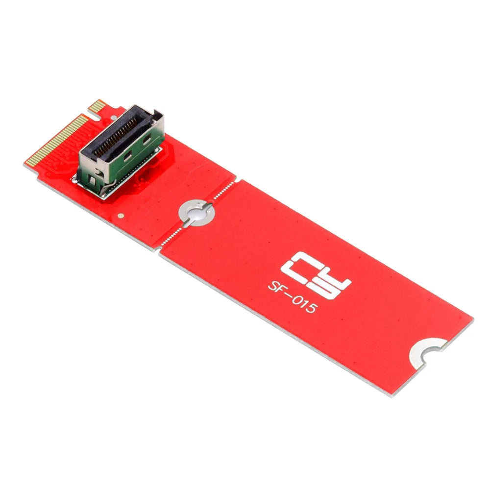 SF-015 PCI-E 5.0 4.0 M.2 M-key to MCIO Mini Cool Edge IO Female Host Adapter for PCIe Nvme SSD 2280 - 2