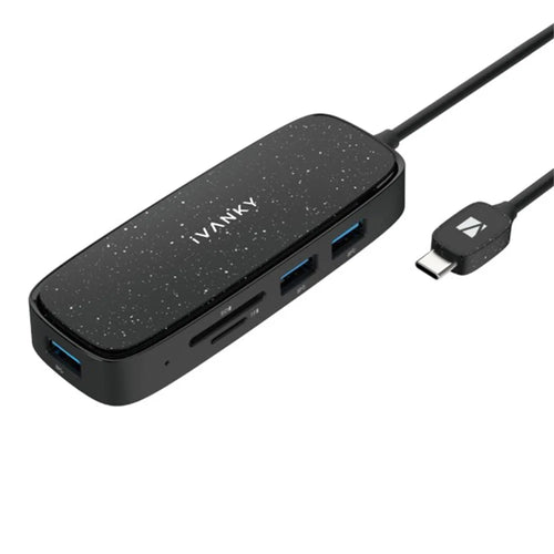 IVANKY VCA03 Type-C Hub Adapter to PD+3xUSB 3.0+HD 4K Output+2 Card Reader Slots - 1
