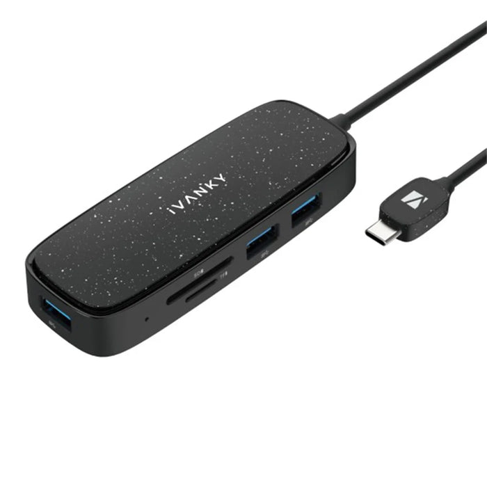 IVANKY VCA03 Type-C Hub Adapter to PD+3xUSB 3.0+HD 4K Output+2 Card Reader Slots - 1