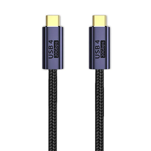 0.5m 100W USB 4.0 Cable Braided 20Gbps USB-C to USB-C Data Cord Compatible with Thunderbolt 4 / 3 - 1