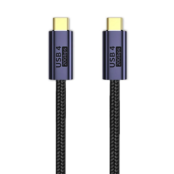 0.5m 100W USB 4.0 Cable Braided 20Gbps USB-C to USB-C Data Cord Compatible with Thunderbolt 4 / 3 - 1
