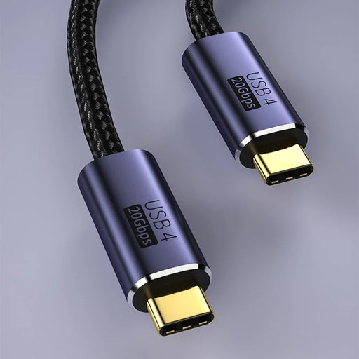 0.5m 100W USB 4.0 Cable Braided 20Gbps USB-C to USB-C Data Cord Compatible with Thunderbolt 4 / 3 - 2