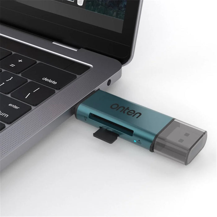ONTEN CR532 2-in-1 USB-A / USB-C to SD2.0 / TF2.0 Card Reader Aluminum Alloy Dual Connector - 6