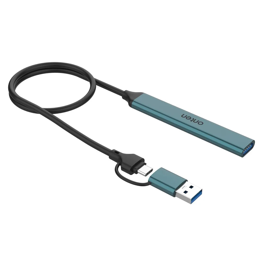 ONTEN UCA9703 USB 3.0+Type-C to 3xType-C+USB Adapter Aluminum Alloy USB Hub - 1