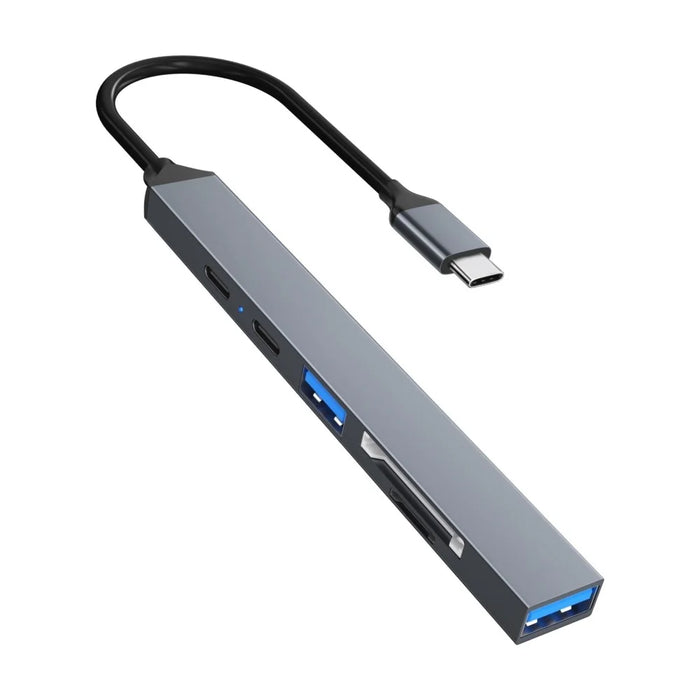 ADS-807 Multi-Port Hub Type-C Adapter to PD 100W Charging USB Data Reading Card Slots - 1