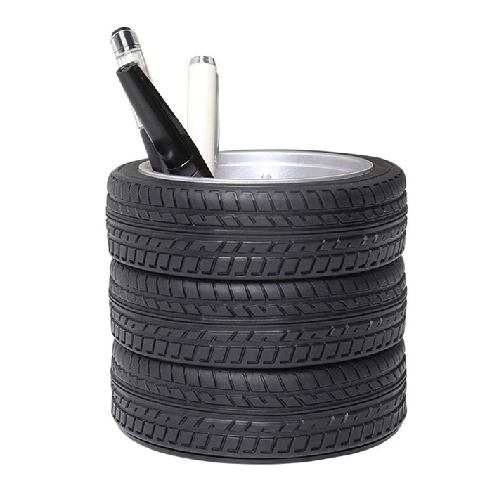 JT-G16 Imitation Tire Shape Pen Holder Creative Office Desktop Pen Sundries Holder - 2