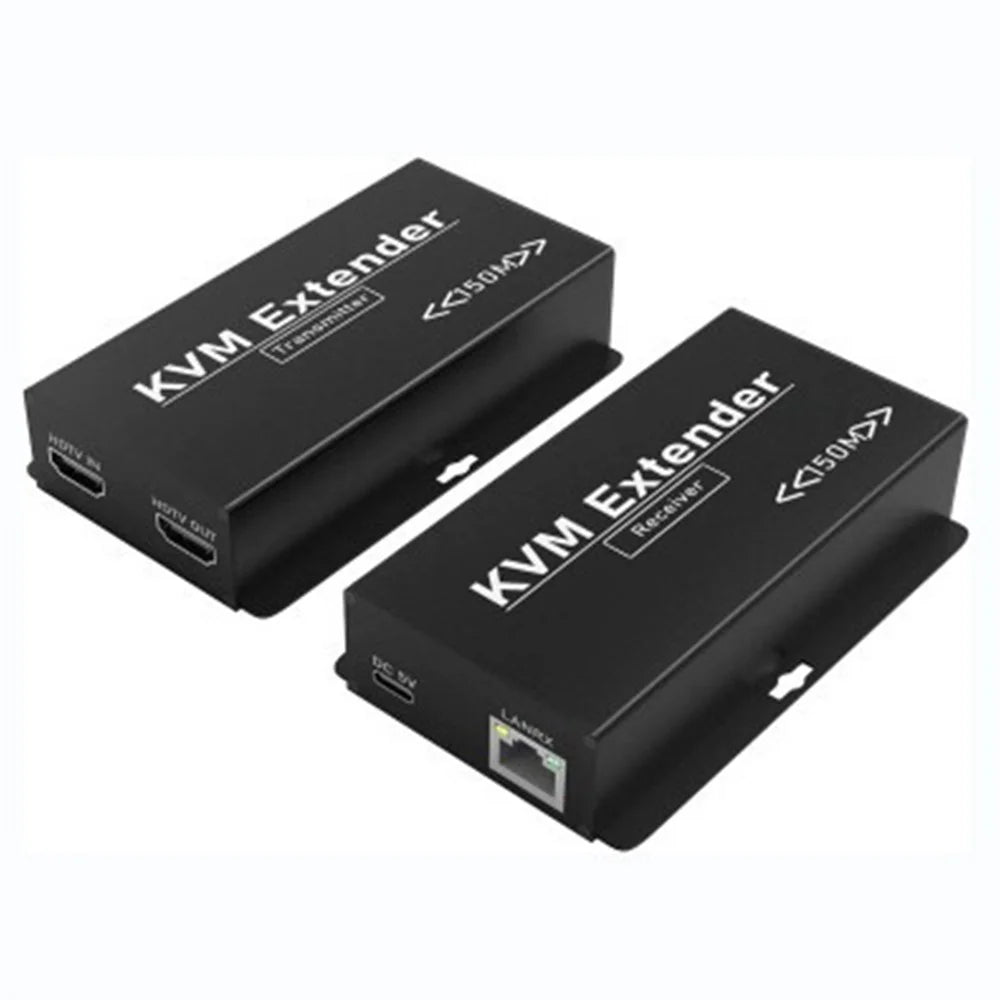 OZD13D14 150m Ethernet Cable HD KVM Extender (1 Transmitter+1 Receiver) - US Plug - 1