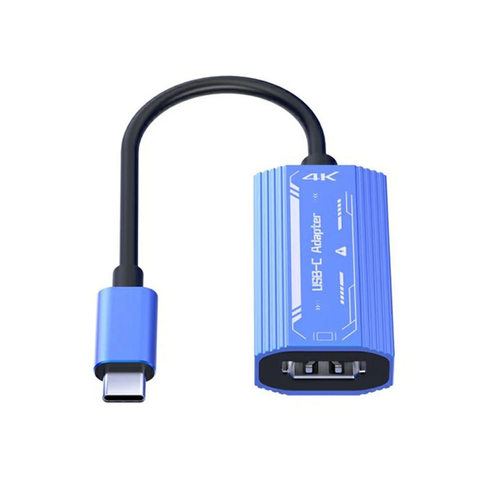 V278 4K 60Hz Type-C to HD + Type-C Video Adapter Aluminum Alloy Converter - 3