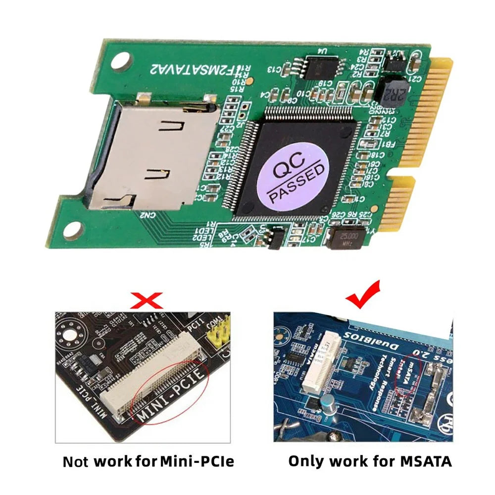 EP-041-3050MM 30x50mm MSATA to T-Flash TF Card Reader Adapter Board for Industrial Mobile SSD - 2