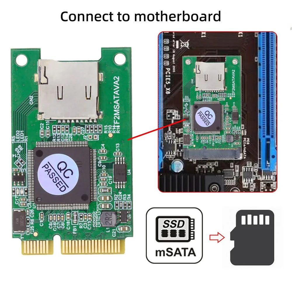 EP-041-3050MM 30x50mm MSATA to T-Flash TF Card Reader Adapter Board for Industrial Mobile SSD - 4