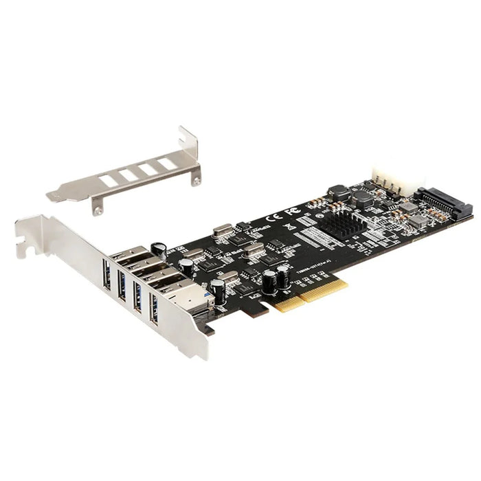 TXI058 Desktop Computer 4 USB3.0 PCI Express Card Adapter 4x5G PCI-E to USB3.0 Expansion Card - 1