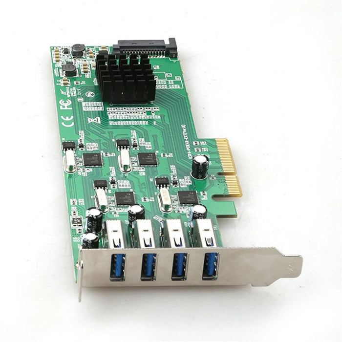 TXB097 For Desktop PC PCI-E to 4-Port USB 3.0 Expansion Card Compatible with Pcie X4 X8 X16 - 2