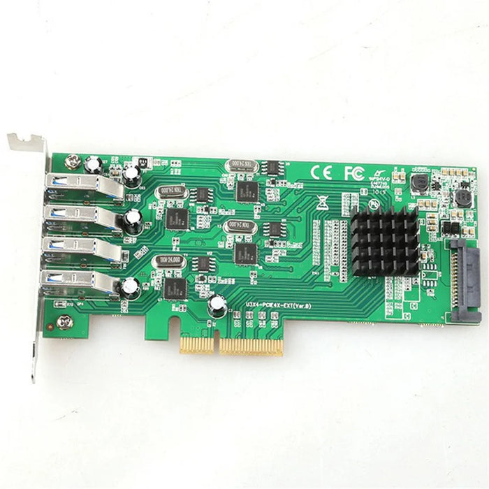 TXB097 For Desktop PC PCI-E to 4-Port USB 3.0 Expansion Card Compatible with Pcie X4 X8 X16 - 3