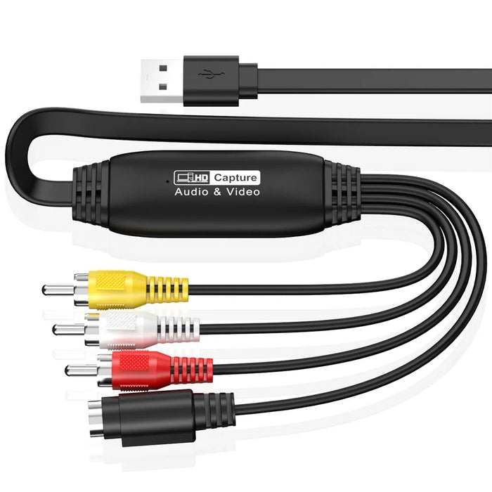HW-1406B Audio Video RCA Capture Card USB to 4 Channel RCA Converter Support DVD / VCR / TV Box - 2