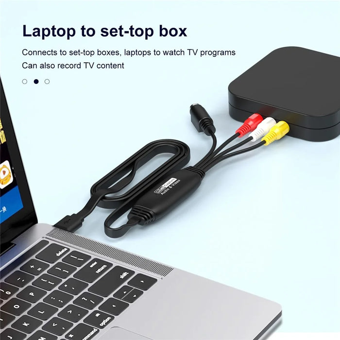 HW-1406B Audio Video RCA Capture Card USB to 4 Channel RCA Converter Support DVD / VCR / TV Box - 5