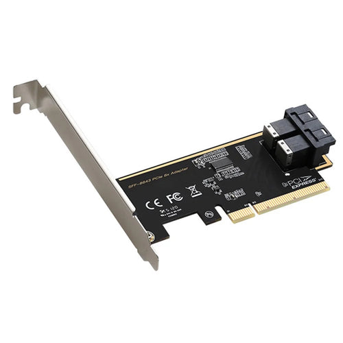 TXB127 SFF8639 Interface 2-port Solid State Drive (SSD) Adapter Board to PCLEX8 to 2 U.2 Expansion Card - 1
