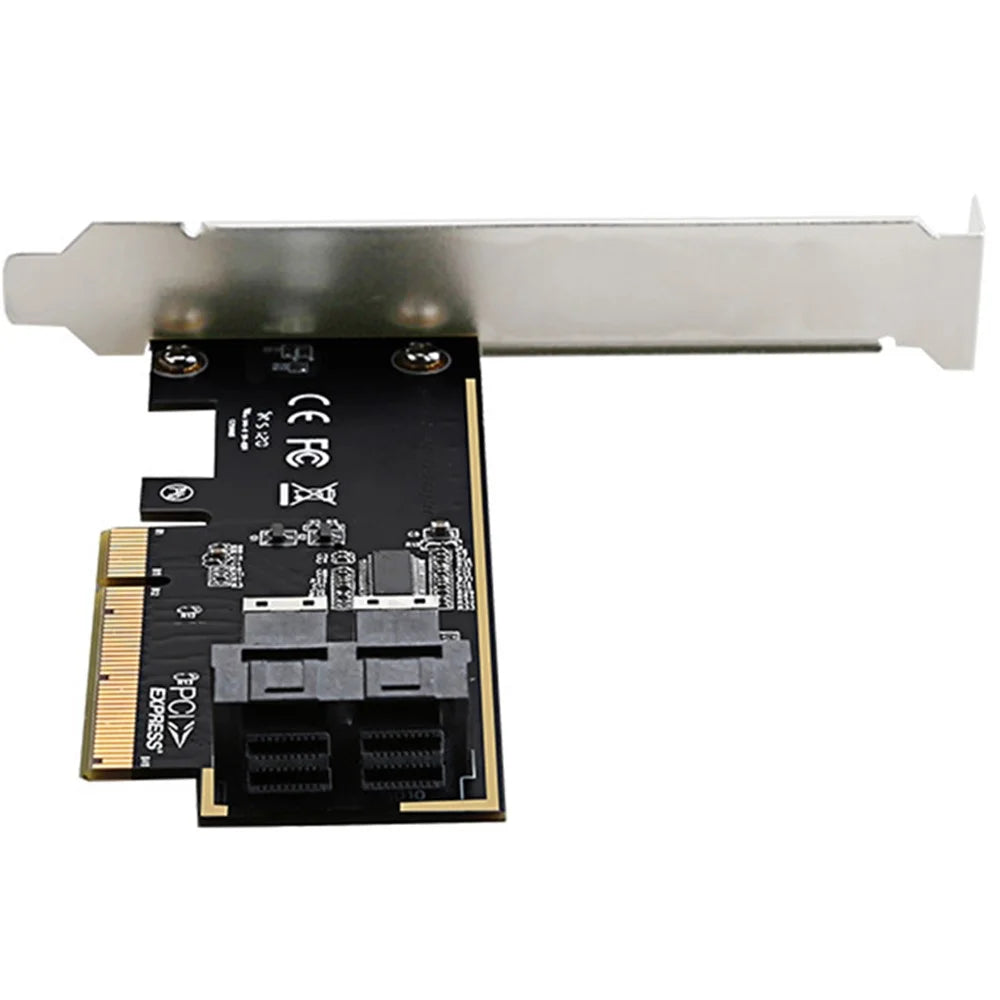 TXB127 SFF8639 Interface 2-port Solid State Drive (SSD) Adapter Board to PCLEX8 to 2 U.2 Expansion Card - 4