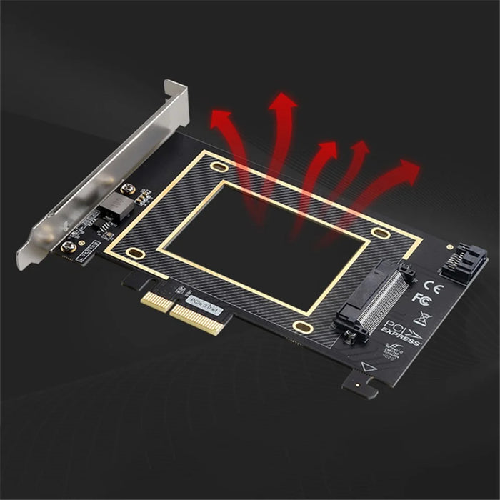 TXB124 SFF8639 SSD Solid State Drive Conversion Card PCIE X4 to U.2 Adapter Card - 5