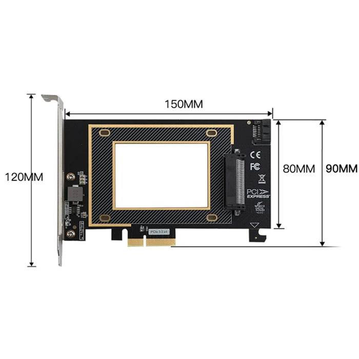 TXB124 SFF8639 SSD Solid State Drive Conversion Card PCIE X4 to U.2 Adapter Card - 6