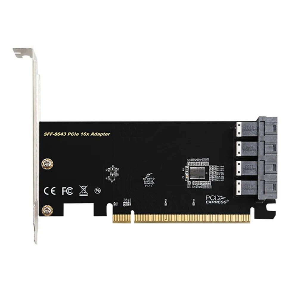 TXB128 SFF8639 Interface 4-port Nvme Adapter Card Solid State Drive to PCIE X16 to 4 U.2 Expansion Card - 3