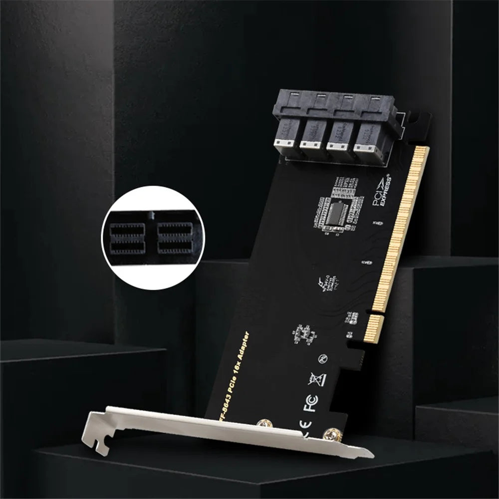 TXB128 SFF8639 Interface 4-port Nvme Adapter Card Solid State Drive to PCIE X16 to 4 U.2 Expansion Card - 5