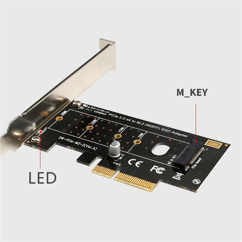 TXB043 M KEY NGFF SSD Adapter Card NVME M.2 to PIC-E 3.0 X4 High Speed Expansion Card - 4
