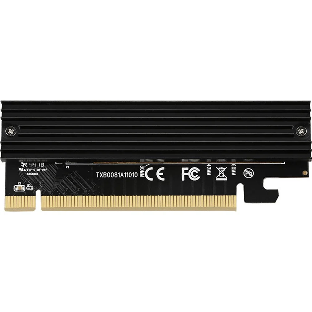 TXB008 Pcl-Express X16 Solid State Drive Adapter Card M.2 to PCIE3.0 Computer Expansion Card with Heat Dissipation Fin - 2