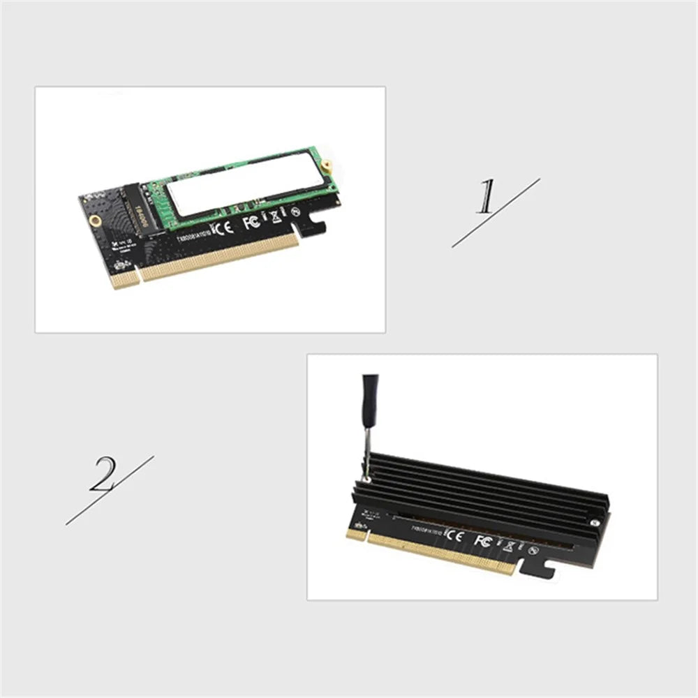 TXB008 Pcl-Express X16 Solid State Drive Adapter Card M.2 to PCIE3.0 Computer Expansion Card with Heat Dissipation Fin - 6