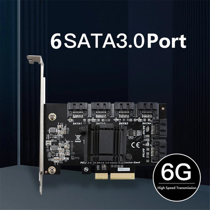 TXB119 PCI-E to 6x SATA3.0 Expansion Card Compatible with MAC / Windows / Linux / Synology - 3