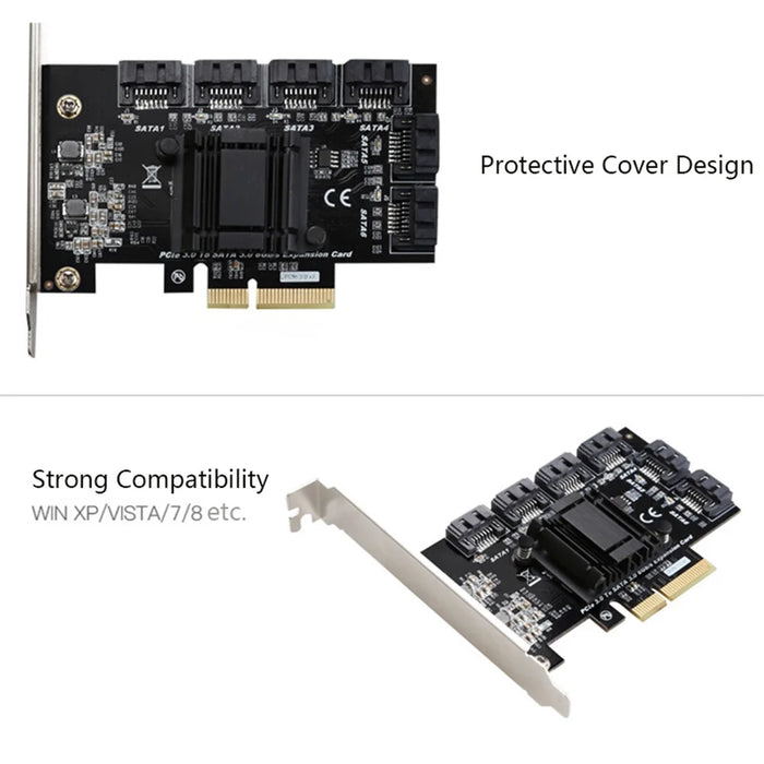TXB119 PCI-E to 6x SATA3.0 Expansion Card Compatible with MAC / Windows / Linux / Synology - 5